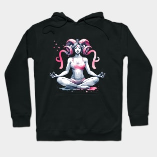 Aries Woman in meditation,Yoga Girl, Yoga Mom Birthday gift, Mothers Day gift Hoodie